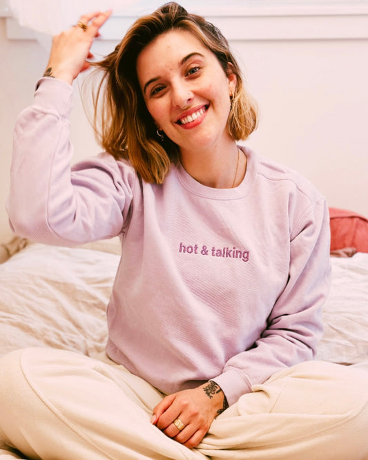 Hot & Talking Crewneck Sweatshirt - Orchid