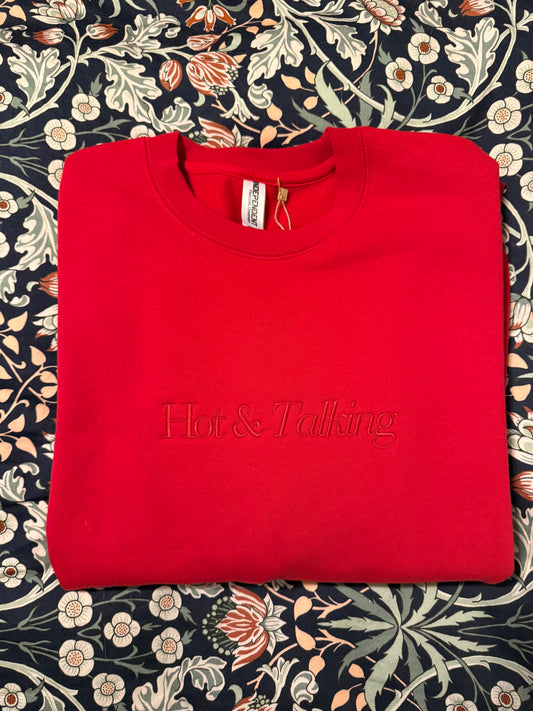 Hot & Talking Crewneck Sweatshirt - Red