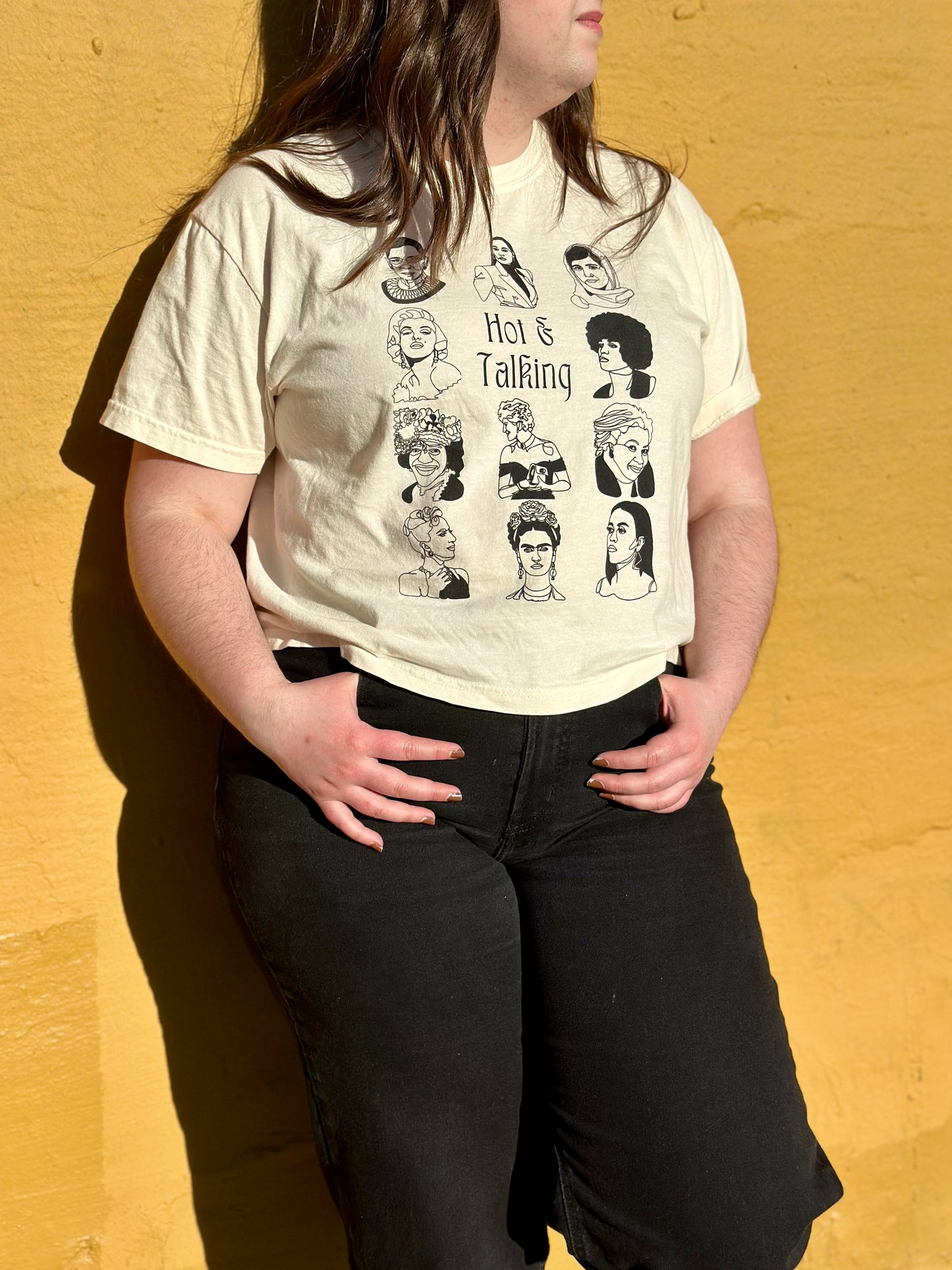 Original Hot & Talking Tee Ivory- Cropped