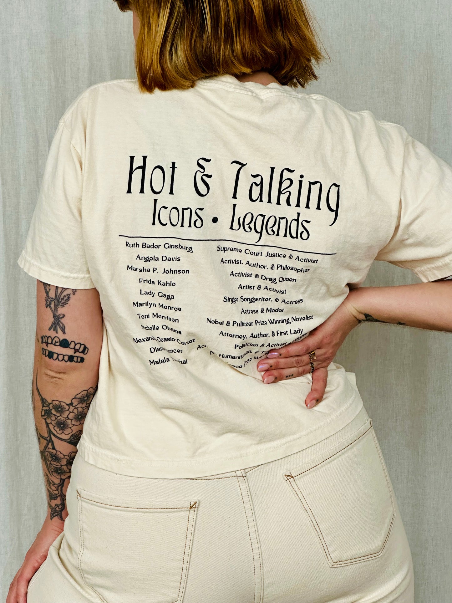 Original Hot & Talking Tee Ivory- Cropped